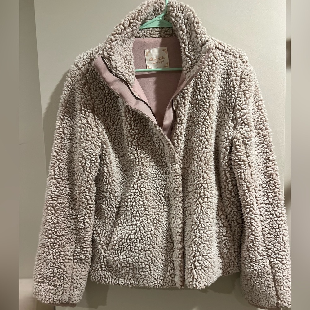 ALTAR’D STATE PINK SHERPA ZIP UP JACKET